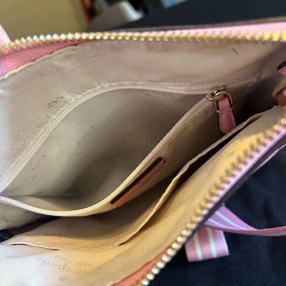 Kate Spade Pink Leather Shoulder Bag & Pouch So Cute. Perfect Size! - Picture 10 of 12